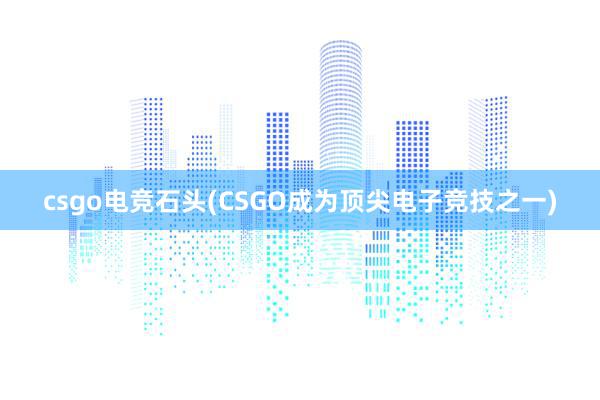 csgo电竞石头(CSGO成为顶尖电子竞技之一)