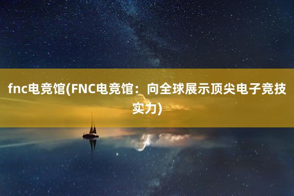 fnc电竞馆(FNC电竞馆：向全球展示顶尖电子竞技实力)