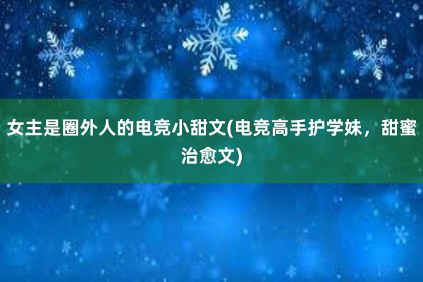 女主是圈外人的电竞小甜文(电竞高手护学妹，甜蜜治愈文)