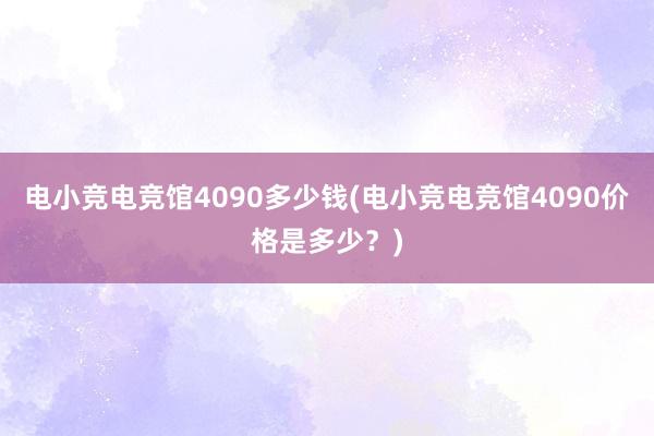 电小竞电竞馆4090多少钱(电小竞电竞馆4090价格是多少？)