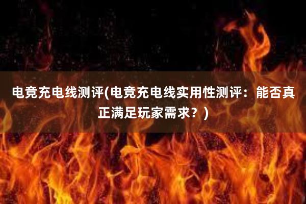 电竞充电线测评(电竞充电线实用性测评：能否真正满足玩家需求？)