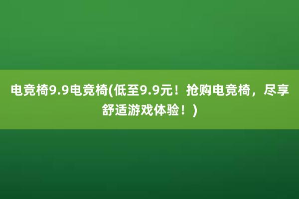 电竞椅9.9电竞椅(低至9.9元！抢购电竞椅，尽享舒适游戏体验！)