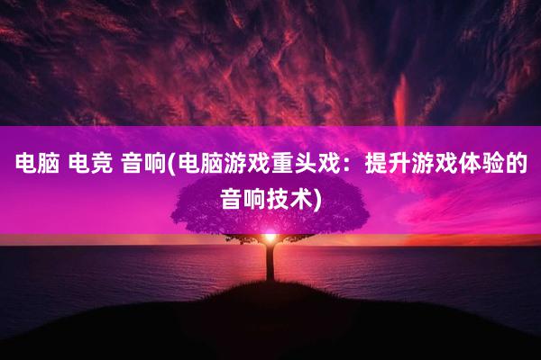 电脑 电竞 音响(电脑游戏重头戏：提升游戏体验的音响技术)