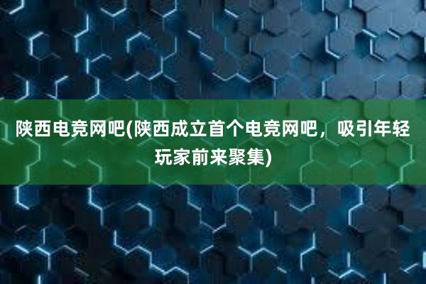 陕西电竞网吧(陕西成立首个电竞网吧，吸引年轻玩家前来聚集)