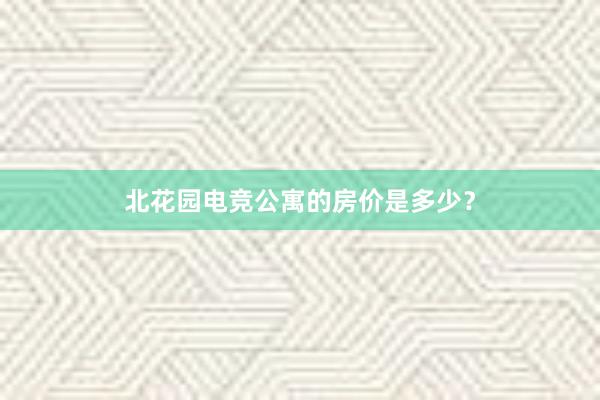 北花园电竞公寓的房价是多少？