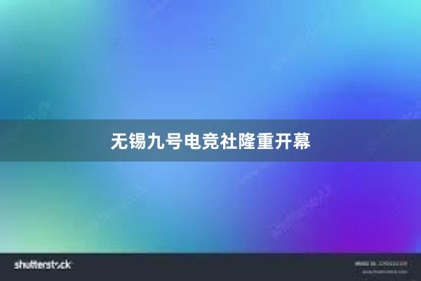 无锡九号电竞社隆重开幕