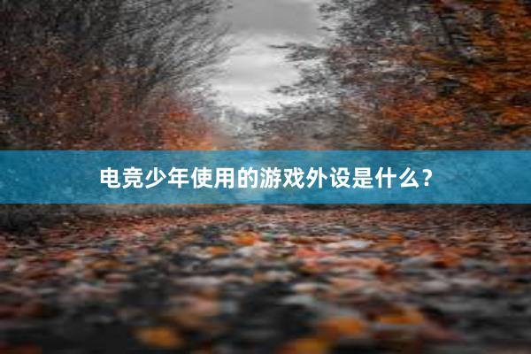 电竞少年使用的游戏外设是什么？