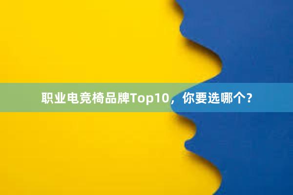 职业电竞椅品牌Top10，你要选哪个？