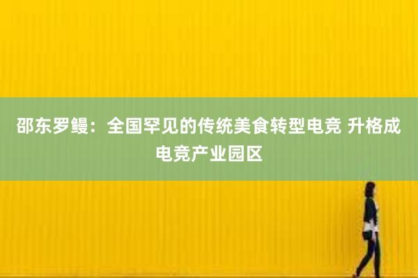 邵东罗鳗：全国罕见的传统美食转型电竞 升格成电竞产业园区