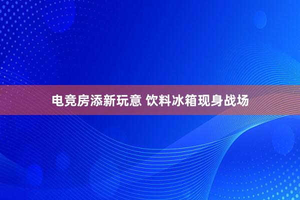 电竞房添新玩意 饮料冰箱现身战场